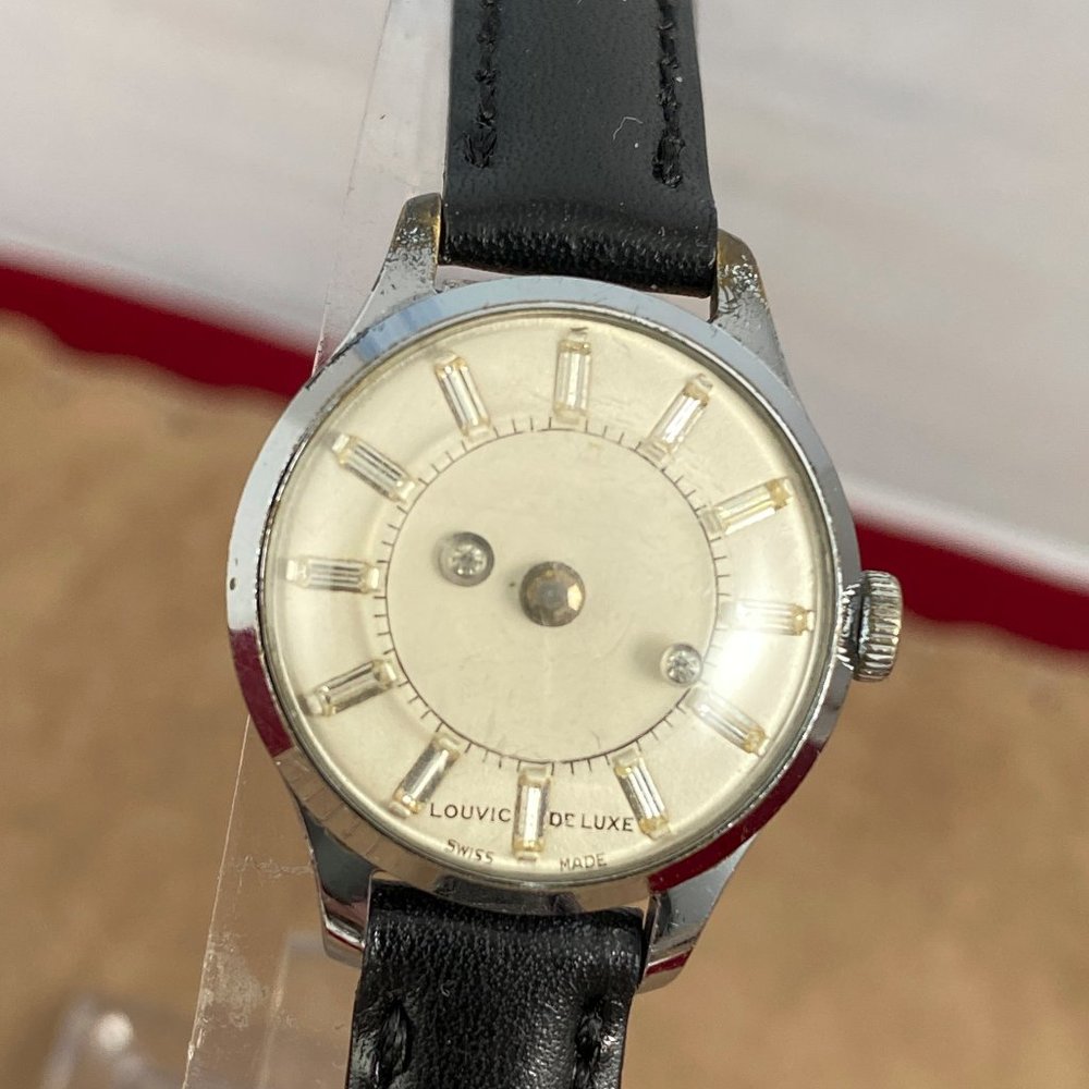 Vintage Swiss Louvic Delux Watch Swiss Made Mystery Dial